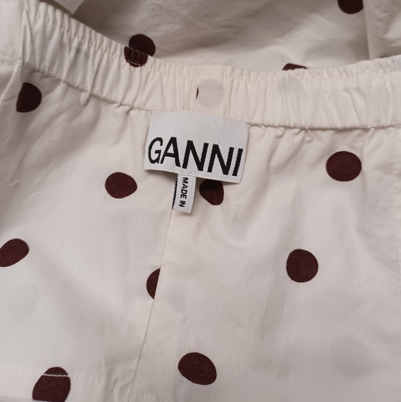 Ganni Polka Dot Print Square Neckline Blouse - Picture 8 of 11
